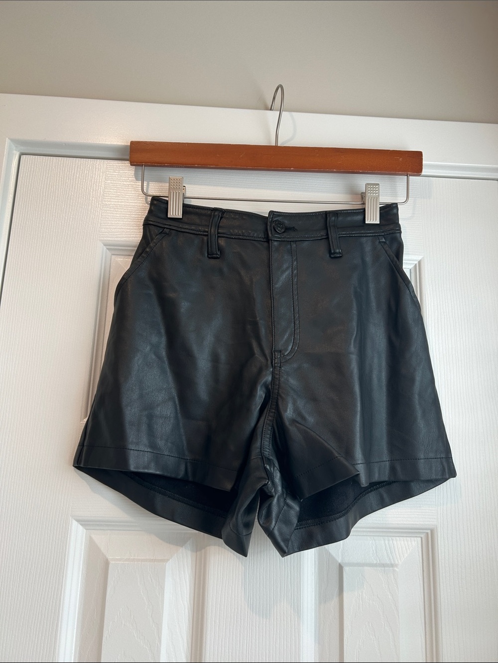 Women’s Leather High Waist Shorts